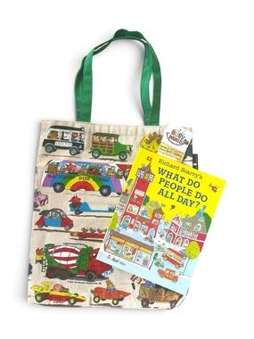 OUT OF PRINT Tote Busy World Richard Scarry Cotton Canvas Bag Book Toy Vintage